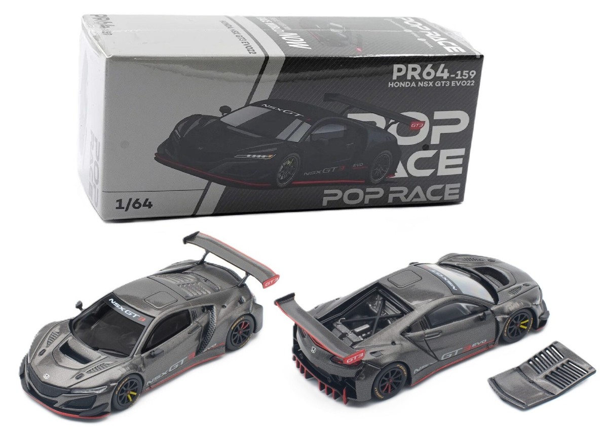 Pop Race 1:64 Honda NSX GT3 EVO22 Carbon Edition Diecast Model Car