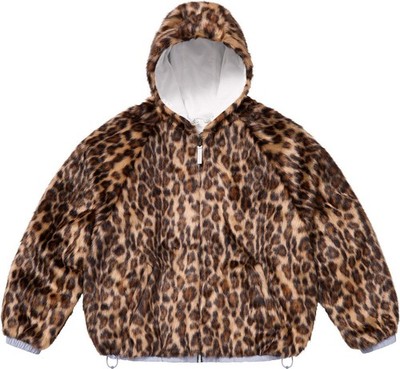 SUPREME FAUX FUR REVERSIBLE HOODED TRACK JACKET SS25 WHITE Size