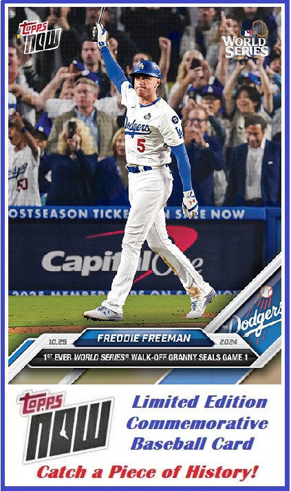 2024 Topps Now! Freddie Freeman 1st World Series Grand Slam