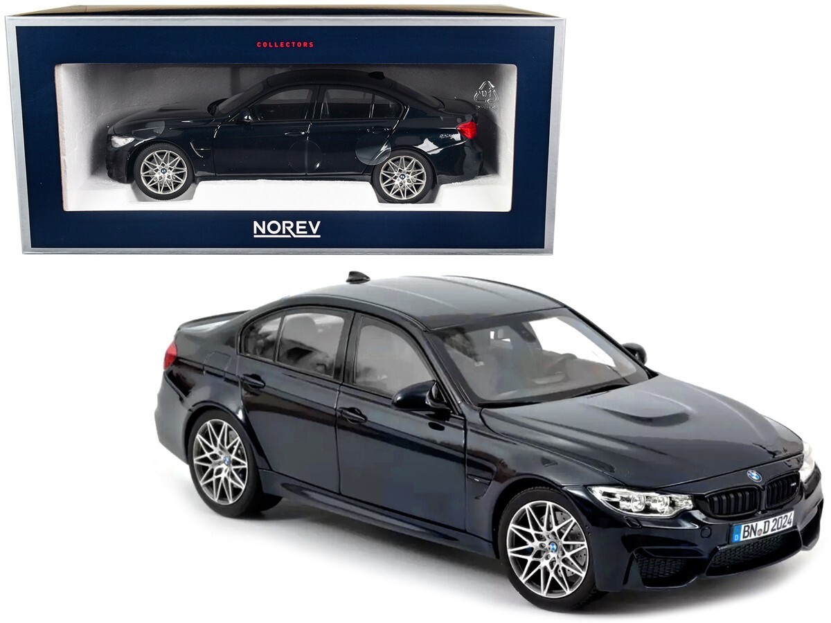 1/18 BMW M3 Competition 2017 Dark Blue Metallic Diecast Model Car