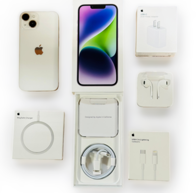 Apple iPhone 14 128GB Unlocked Bundle with MagSafe, Earpods All