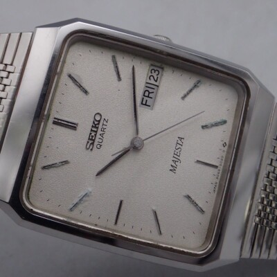 SEIKO WATCH MAJESTA 9063-5020 QUARTZ SILVER DAY DATE Used From