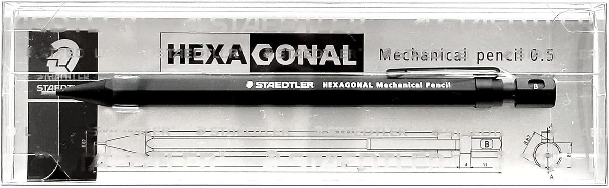 STAEDTLER Hexagonal Mechanical Pencil 0.5mm Clean Black 925 77-05B