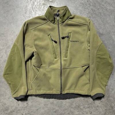 Vintage Simms Fleece Gore Windstopper Jacket Mens Size Small Green