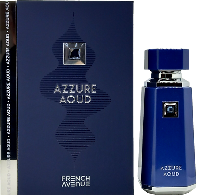 FRENCH AVENUE AZZURE AOUD EAU DE PARFUM SPRAY FOR MEN 3.4 Oz / 100