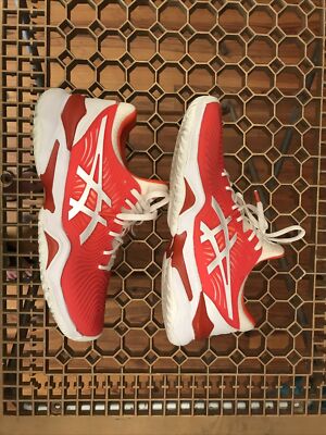 Asics Court FF Novak [1041A089] Tennis Shoe Orange/White US Size