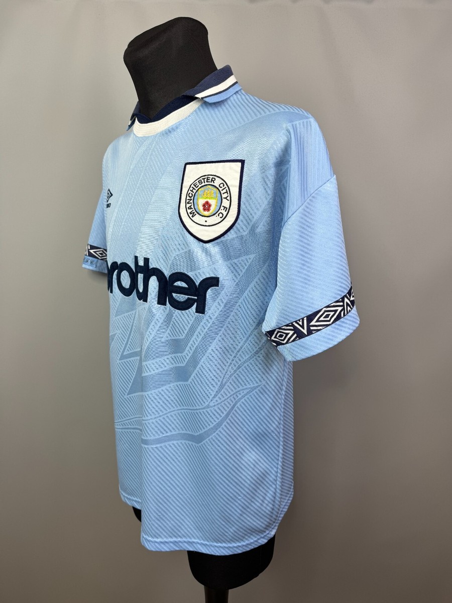 MANCHESTER CITY 1993 1994 HOME SHIRT FOOTBALL SOCCER JERSEY MENS