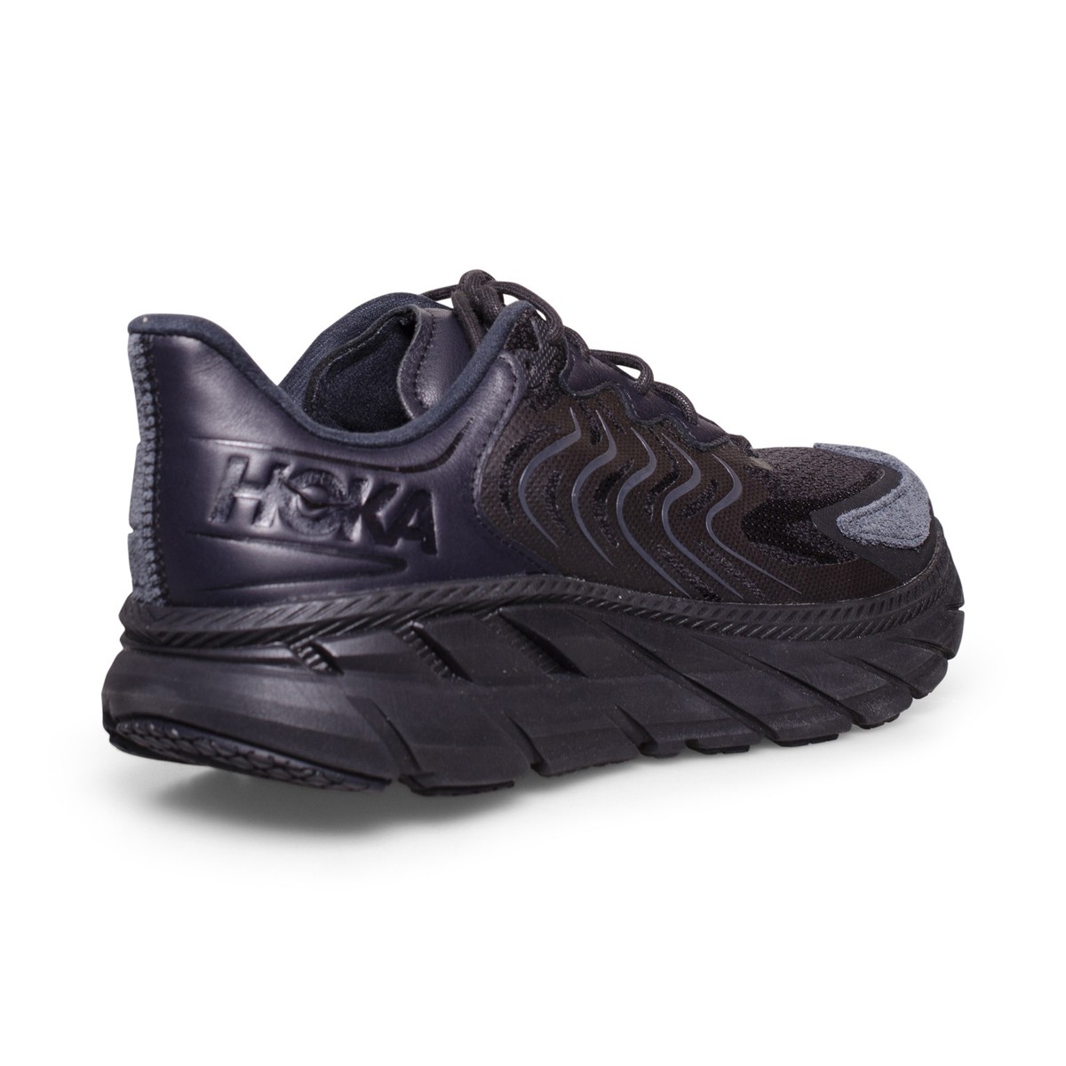 HOKA ONE ONE CLIFTON LS BLACK / ASPHALT SUEDE ALL GENDER RUNNING