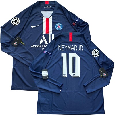 2019/20 PSG Home UCL Jersey #10 Neymar Jr 2XL Nike Long Sleeve