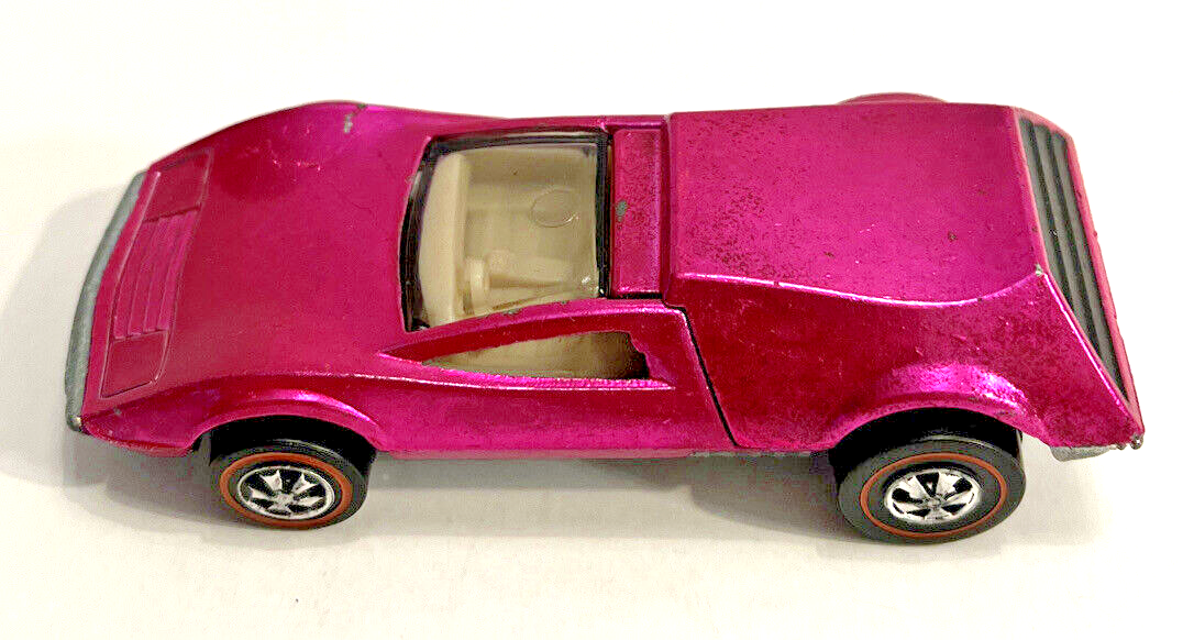 Hot Wheels 1969 Redline Pink Tri-Baby Die cast,Clean! (B221) RL402