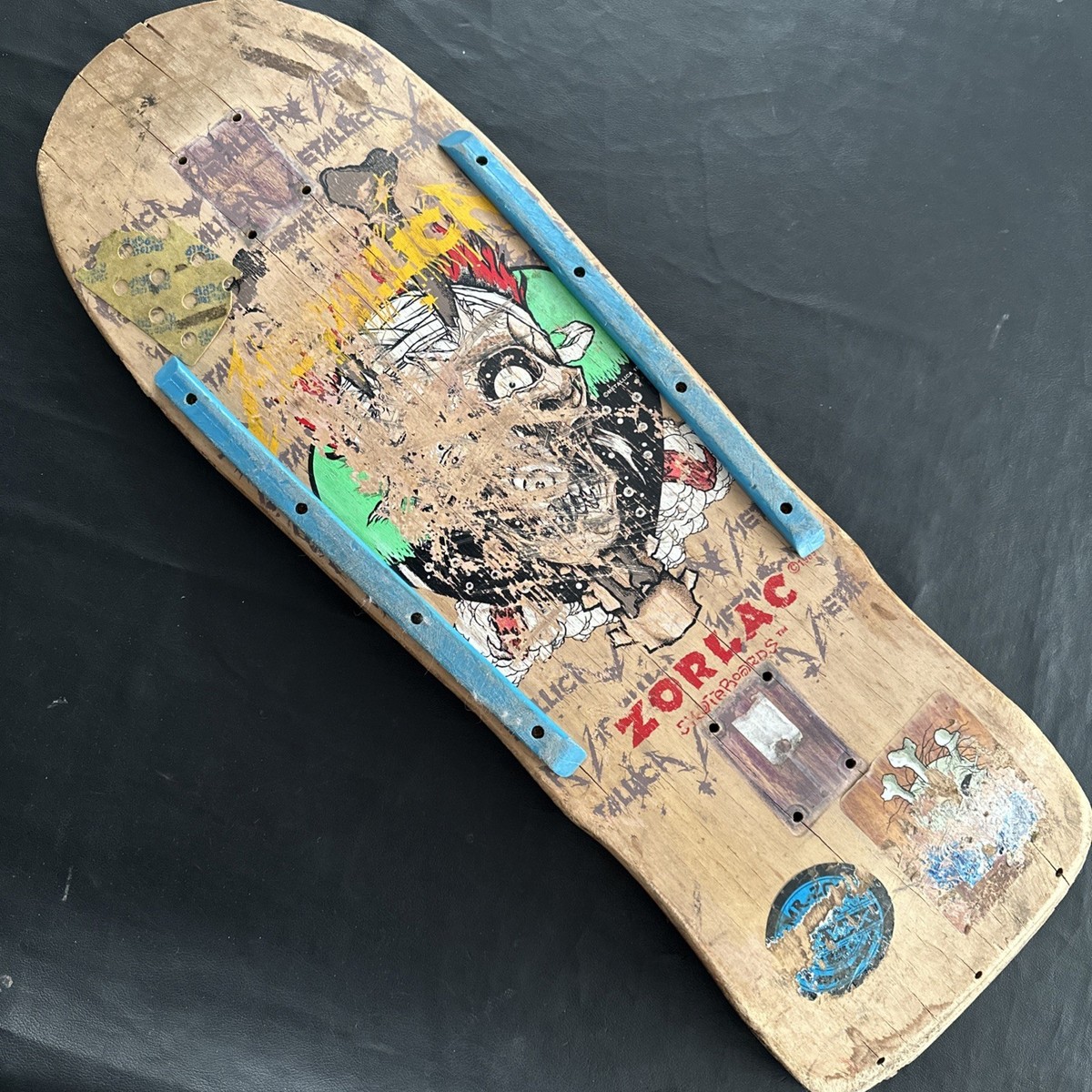 Zorlac Metallica Skateboard OG Pushead Skull Art Vintage Deck