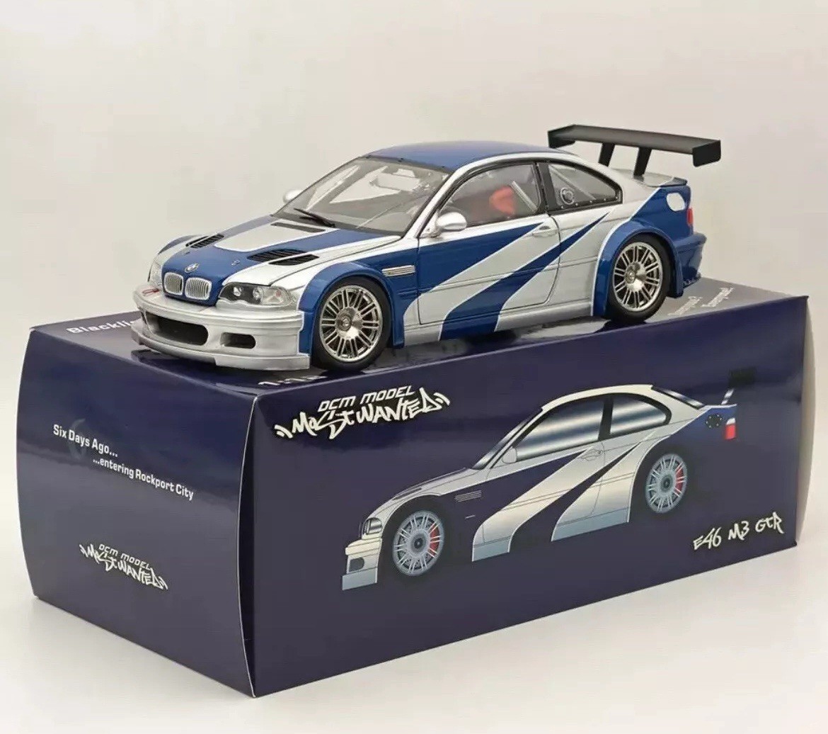 1:18 DCM BMW M3 GTR E46 2001 Need For Speed Metal w/1/87 Keychain