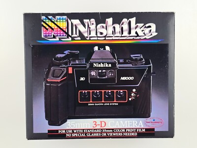 Nishika 35mm 3D Camera N8000 30mm Quadra 4 Lens System Lenticular
