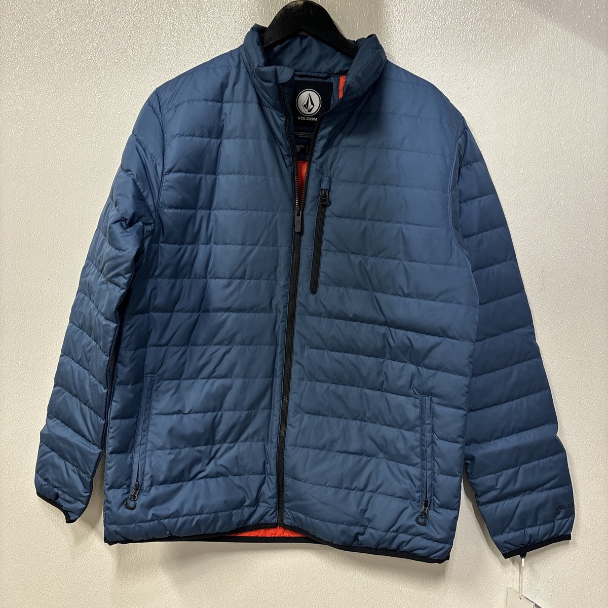 Volcom Puff Puff Give Blue Orange Puffer Jacket Men's Size Large