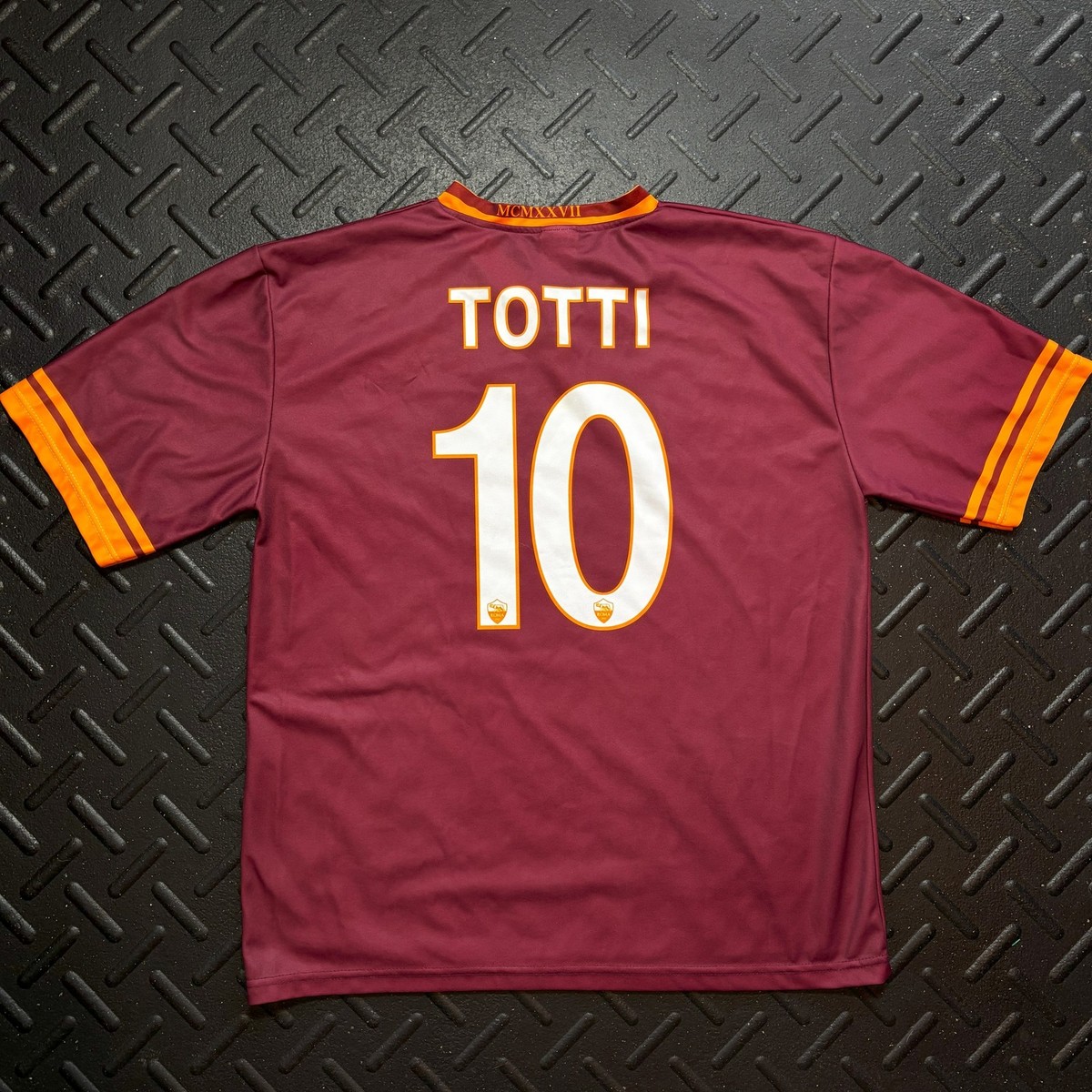 AS Roma Shirt Mens XL Serie A Soccer Totti 10 Italy Football