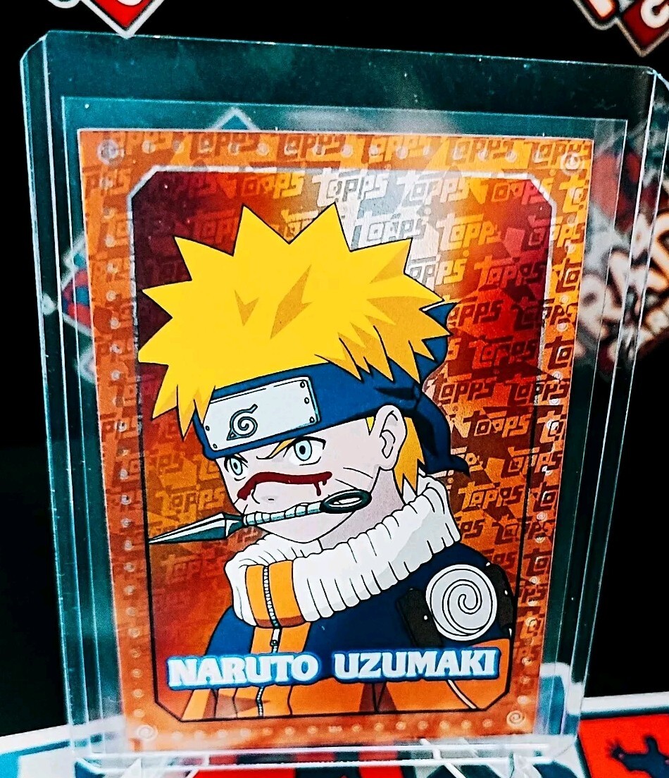 Naruto Uzumaki Topps Holofoil Character Rare Card Orange Foil 2024