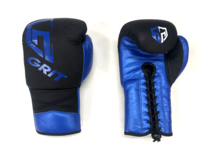GRIT Boxing Gloves 8oz BLUE 2202 Lace-up type from Japan NEW In