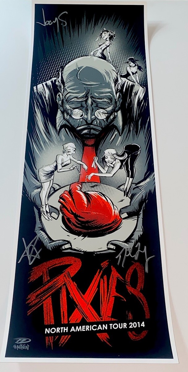 The Pixies Poster North American Tour 2014 Silkscreen Band Signed
