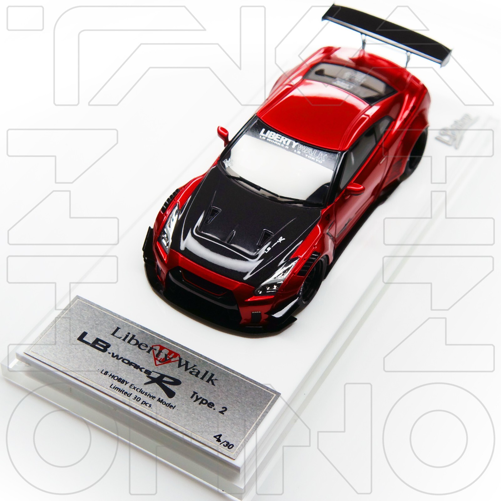 NISSAN GT-R R35 Liberty Walk LB Type 2 2017 MAKE UP EIDOLON 1:43