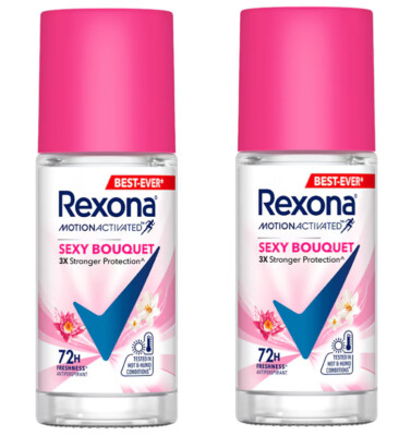 2 x Rexona Roll On Sexy Bouquet 3x Stronger Protection