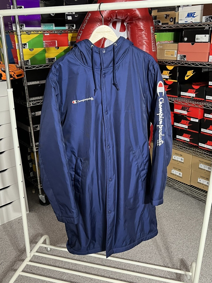 16 FW Supreme x Champion Stadium Parka Navy Size L Lightly Worn | eBay