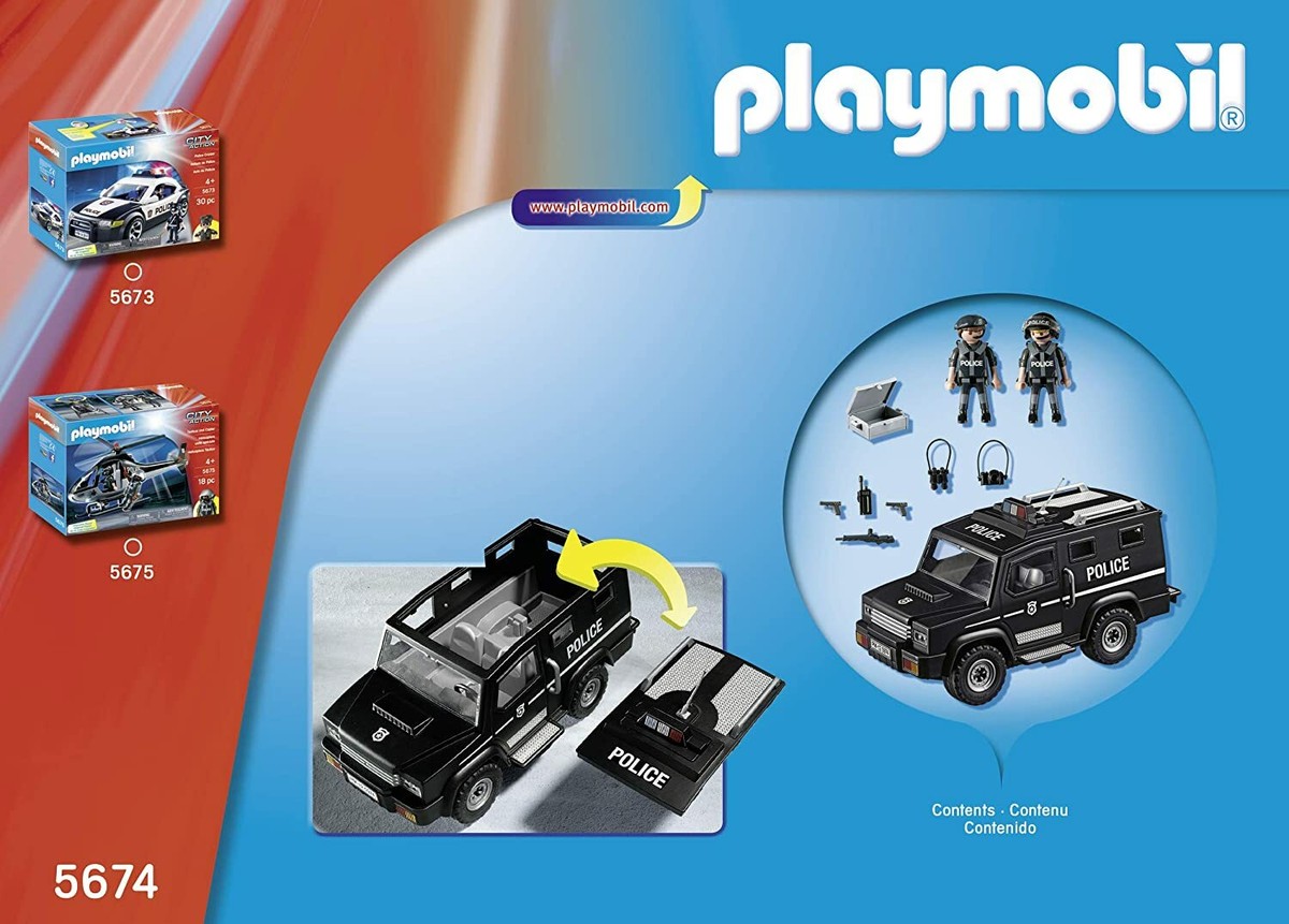 NEW) Playmobil 5674 City Action Tactical Unit Police Car (SEALED