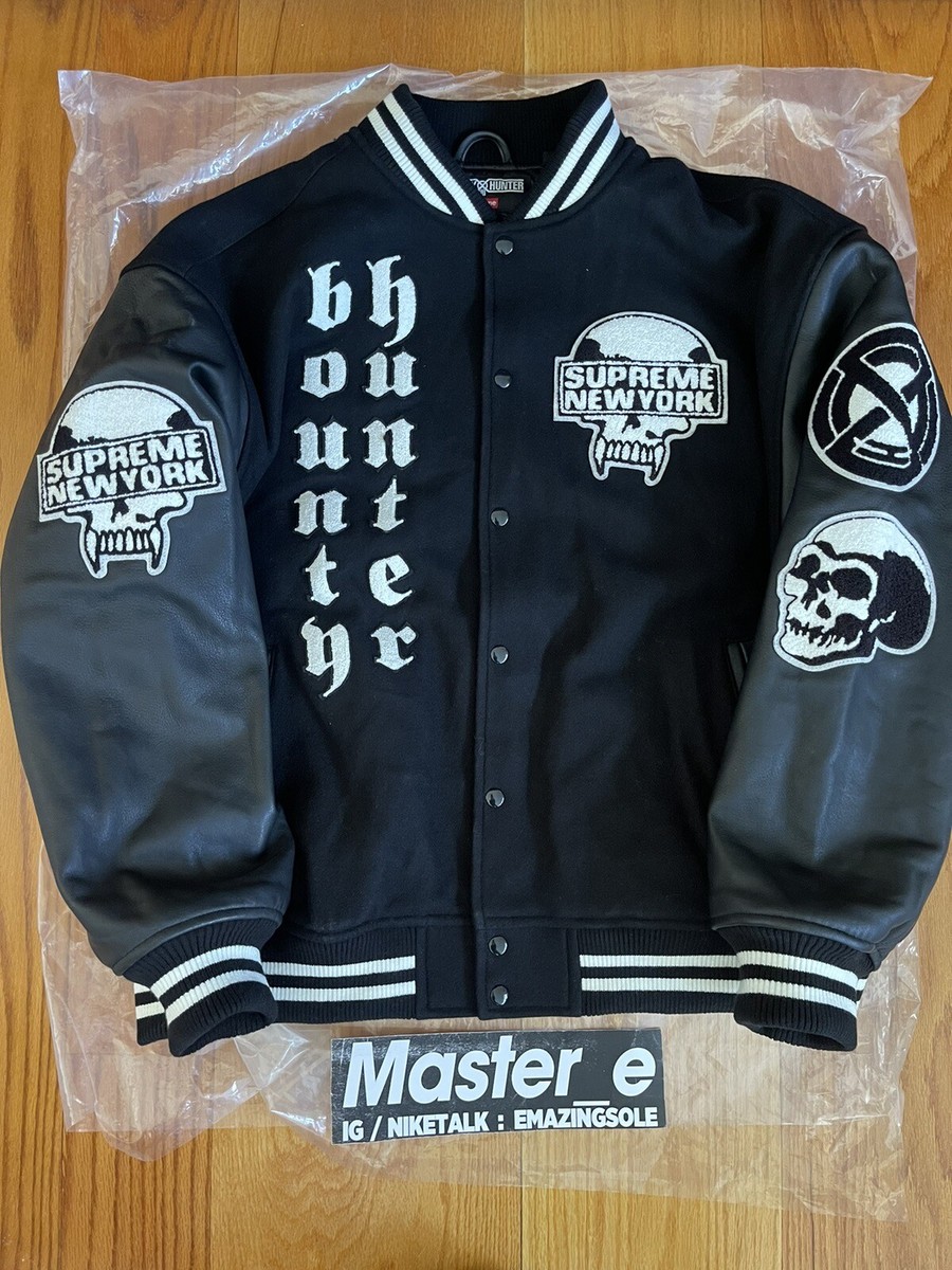 Supreme x Bounty Hunter Varsity Jacket Black XXL FW23 | eBay