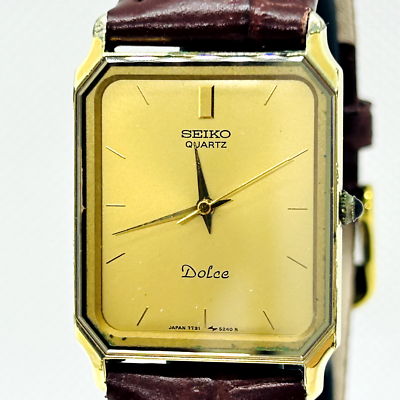 Vintage SEIKO DOLCE 7731-5210 SGP30 ST Shape Square Men Watch