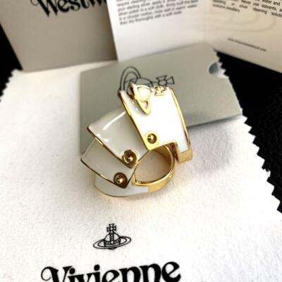 Vivienne Westwood Ring Size 6.5-7 ARTEMIS Armor White Gold NO BOX