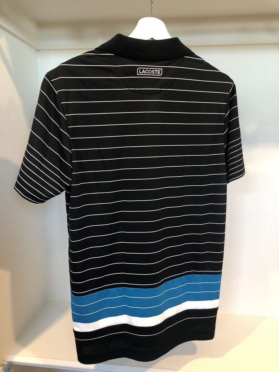 LACOSTE - Andy Roddick Men's Size 4 (M) Black Stripe Tennis Polo