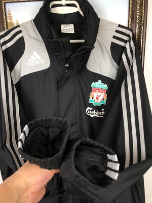 Vintage Adidas Liverpool Football Jacket Soccer Track Top Hooded