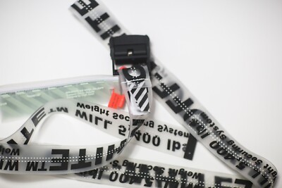Off White Transparent Rubber Clear Black Industrial Belt 200cm | eBay