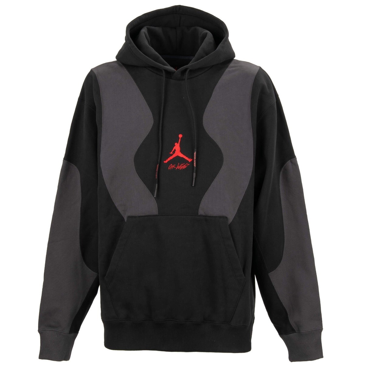 OFF-WHITE x AIR JORDAN Hoodie Sweater with Logo Embroidery Black