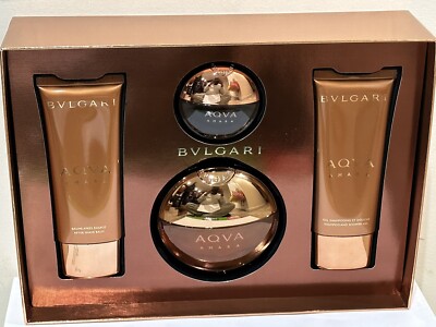 Aqva Amara by Bvlgari Set - 3.4 Fl oz + .5 SPRAY + 3.4A/S BALM +
