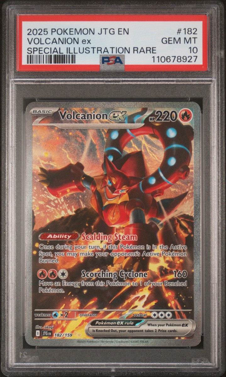 2025 POKEMON JTG EN-JOURNEY TOGETHER #182 VOLCANION EX PSA 10 | eBay