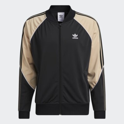 Adidas Originals Tricot Superstar Track Jacket Black/Magic Beige