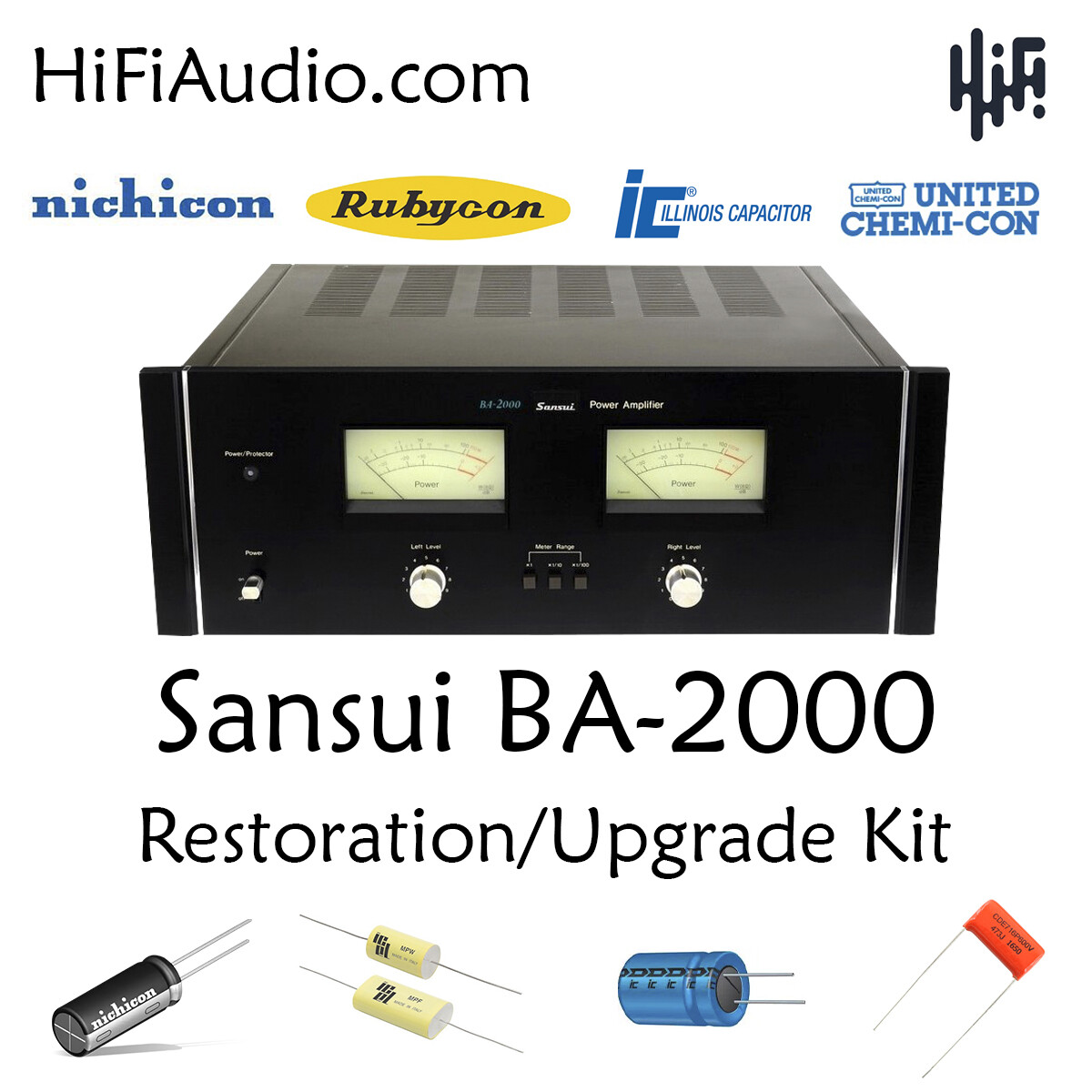 Sansui BA-2000 rebuild restoration recap upgrade kit repair filter