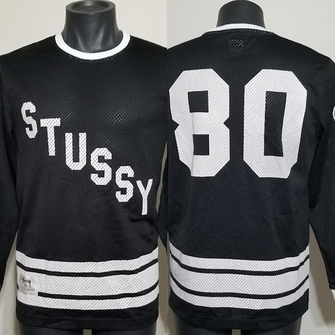Stussy 80 Hockey Jersey Men S/Small Black White Mesh All City