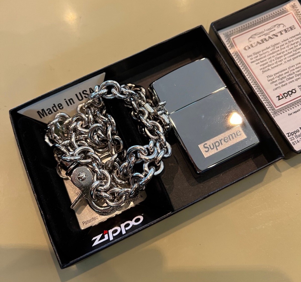 Supreme Zippo With Chain Lighter (SILVER) | eBay