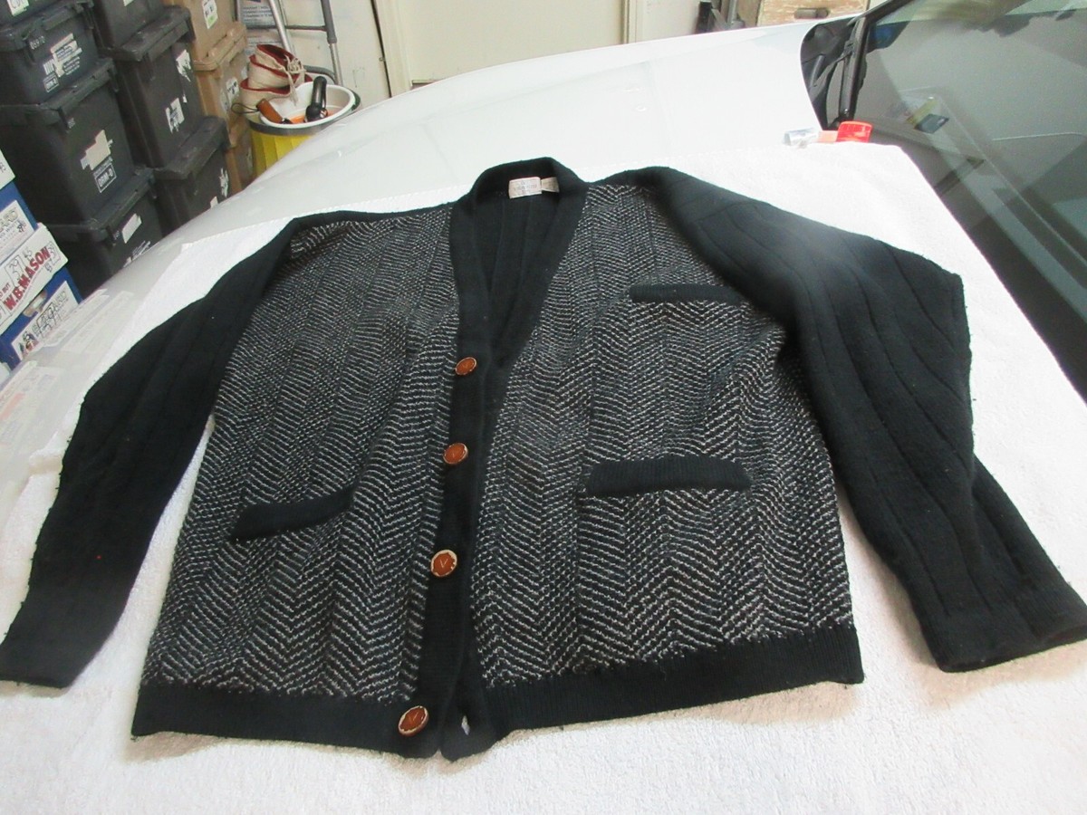 Valentino UOMO Sweater / Jacket 100% Worsted Wool 4 Button Size