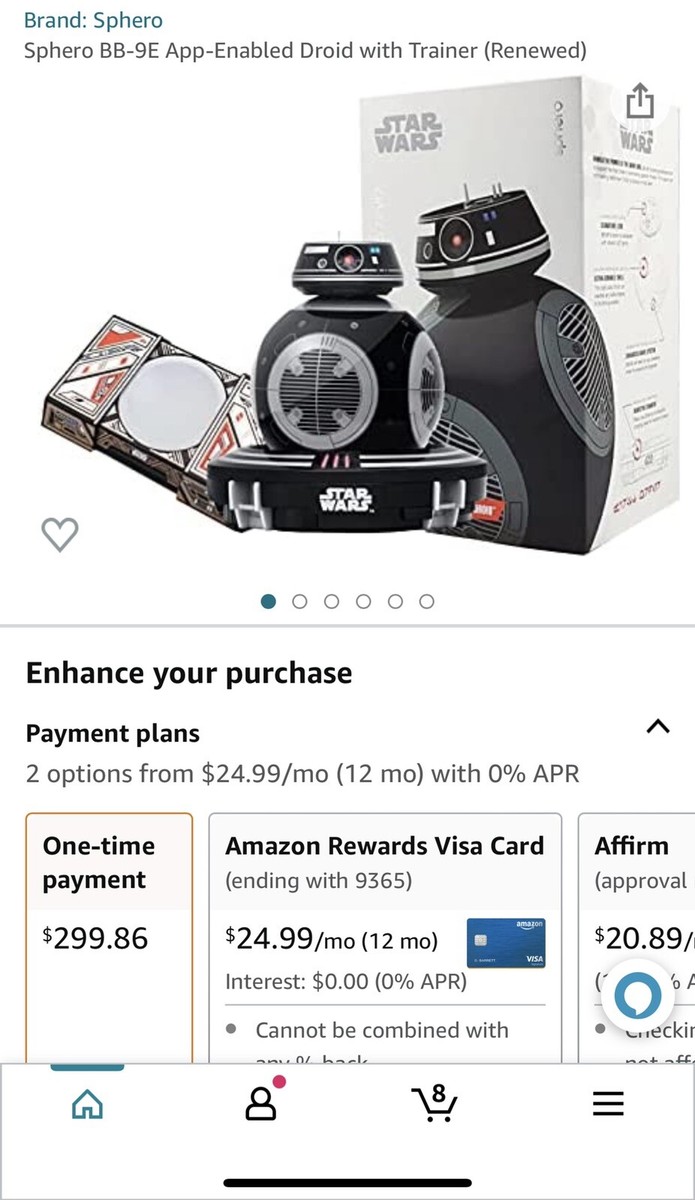 Star Wars Sphero BB-9E App-Enabled Droid with Trainer 817961020301