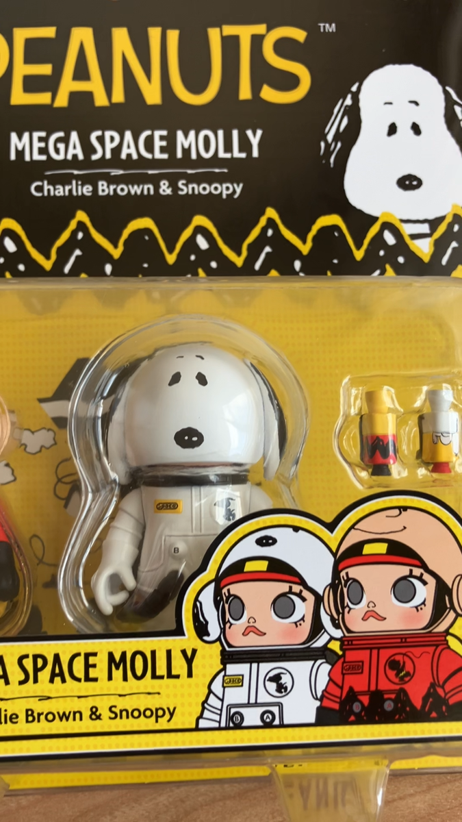 POP MART MEGA SPACE MOLLY 100% Charlie Brown & Snoopy H75mm Figure