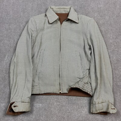 Vintage 40s 50s Houndstooth Gabardine Ricky Jacket Reversible Size