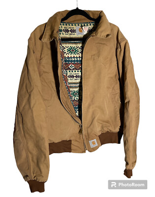 VTG Carhartt JS2006 Santa Fe Western Aztec Lined Jacket Men's