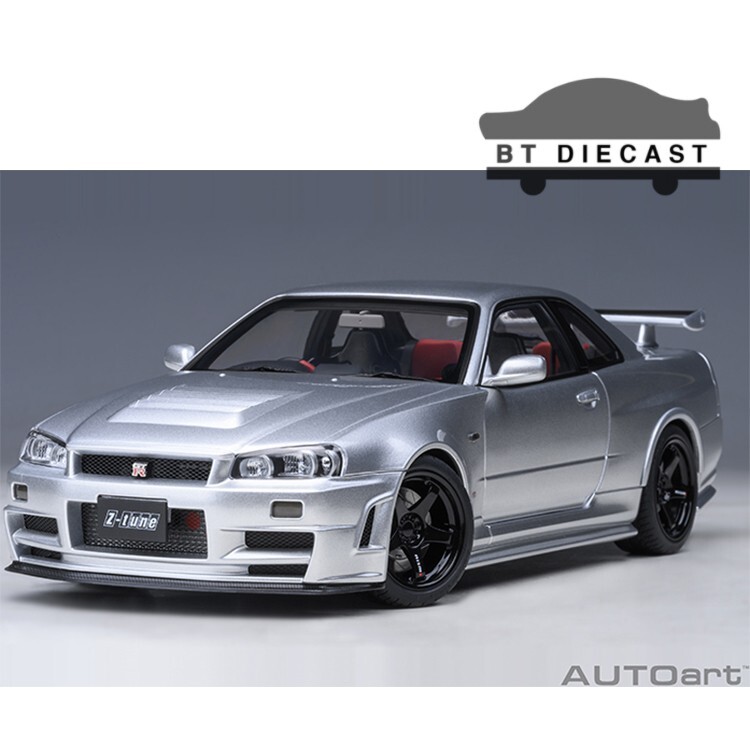 AUTOart NISSAN SKYLINE GT-R R34 Z-TUNE 1 /18 Z-TUNE SILVER 77461