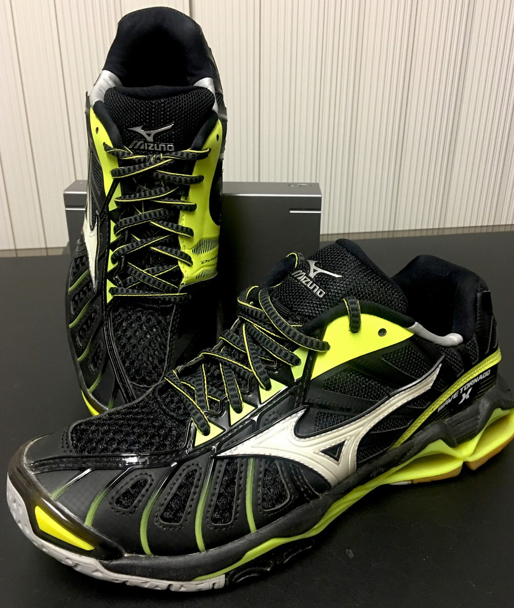 🔥 Mizuno Womens Wave Tornado X Low Volleyball Shoes Black Neon