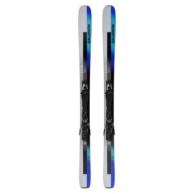 Salomon Stance 80 All-Mountain Skis, Silver Met./Turquoise/Race