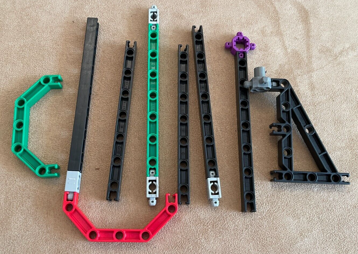 LEGO 32206 Znap Beam Holes Bends Half-Octagon Red connector parts