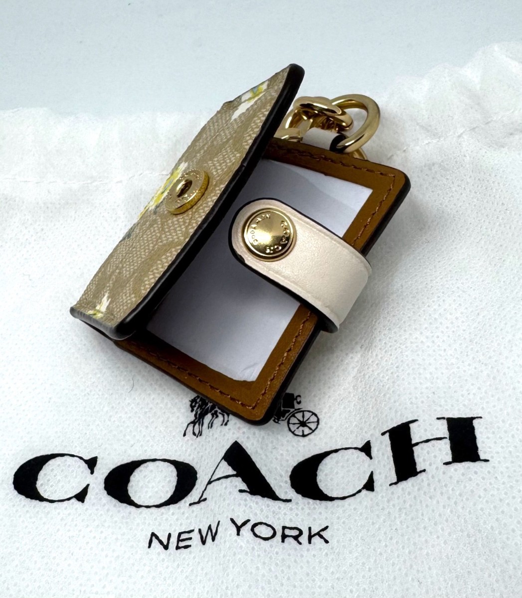 COACH Floral Signature Picture Frame Bag Charm | eBay