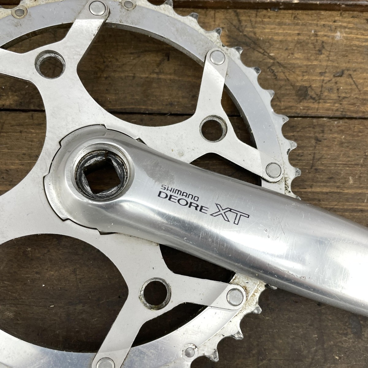 Vintage Shimano Deore XT FC-M739 Crankset 175mm Japan IG Chain